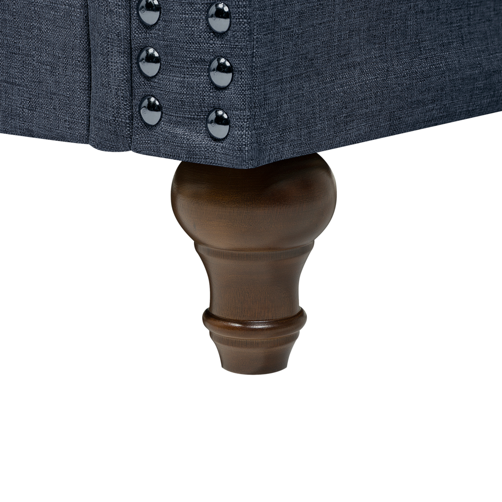 Divano a 3 posti in stile Chesterfield grigio scuro con schienale basso