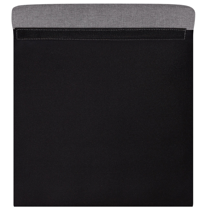 Divano a 3 posti in tessuto grigio stile Chesterfield con schienale basso