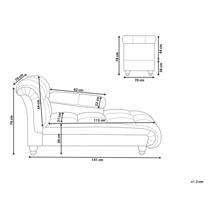 Chaise longue Velluto Grigio Imbottitura Sinistra Biscotto Gambe Nere Design Moderno