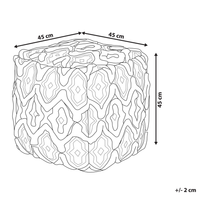 Pouf di colore Bianco e Nero Lana Cotone 45 x 45 cm Forma Quadrata in stile Boho