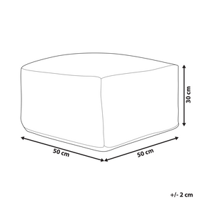 Pouf in cotone bianco e Nero motivo Chevron quadrato Boho moderno