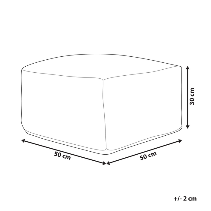 Pouf in cotone bianco e Nero motivo Chevron quadrato Boho moderno