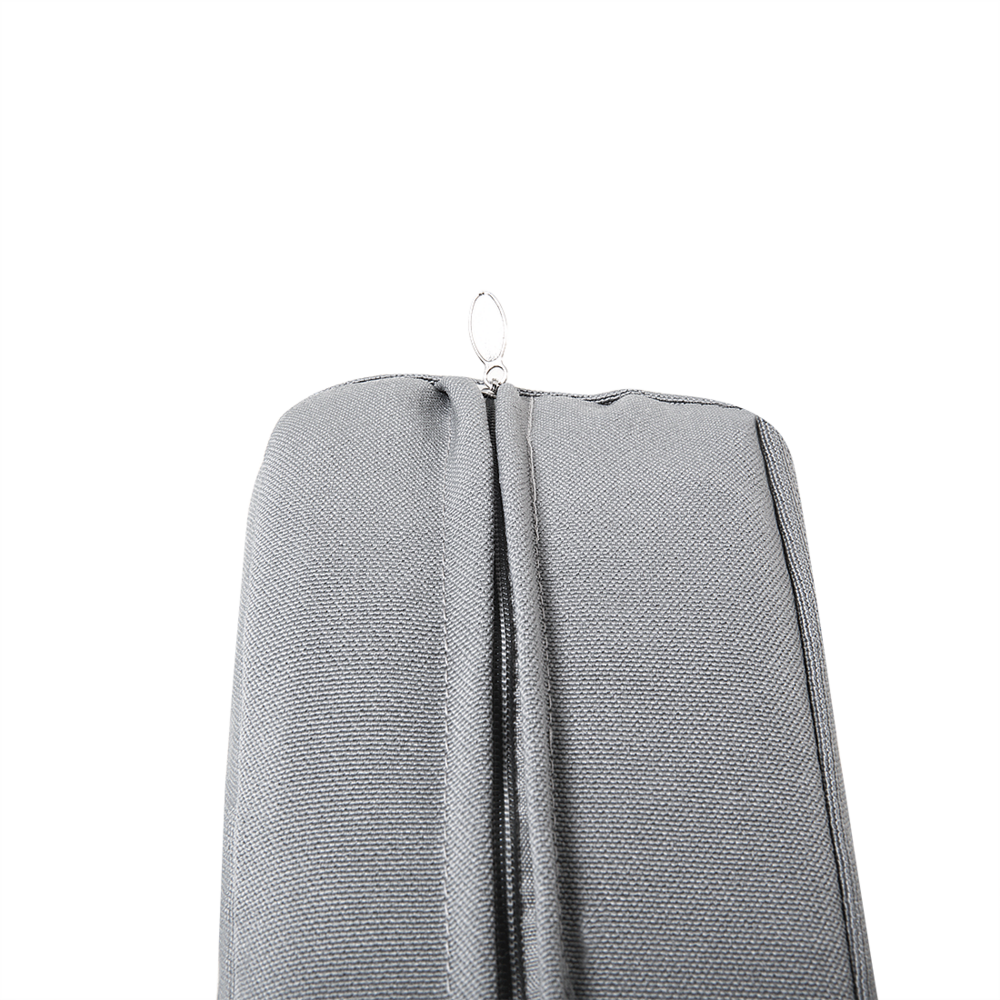 Set di 2 sedie da pranzo da giardino bianche con cuscino in finto rattan grigio. per esterni