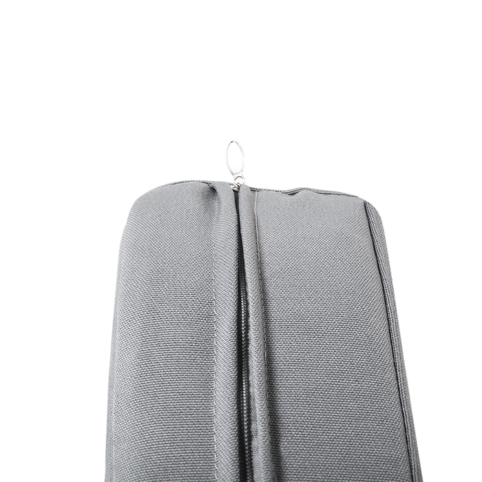 Set di 2 sedie da pranzo da giardino bianche con cuscino in finto rattan grigio. per esterni