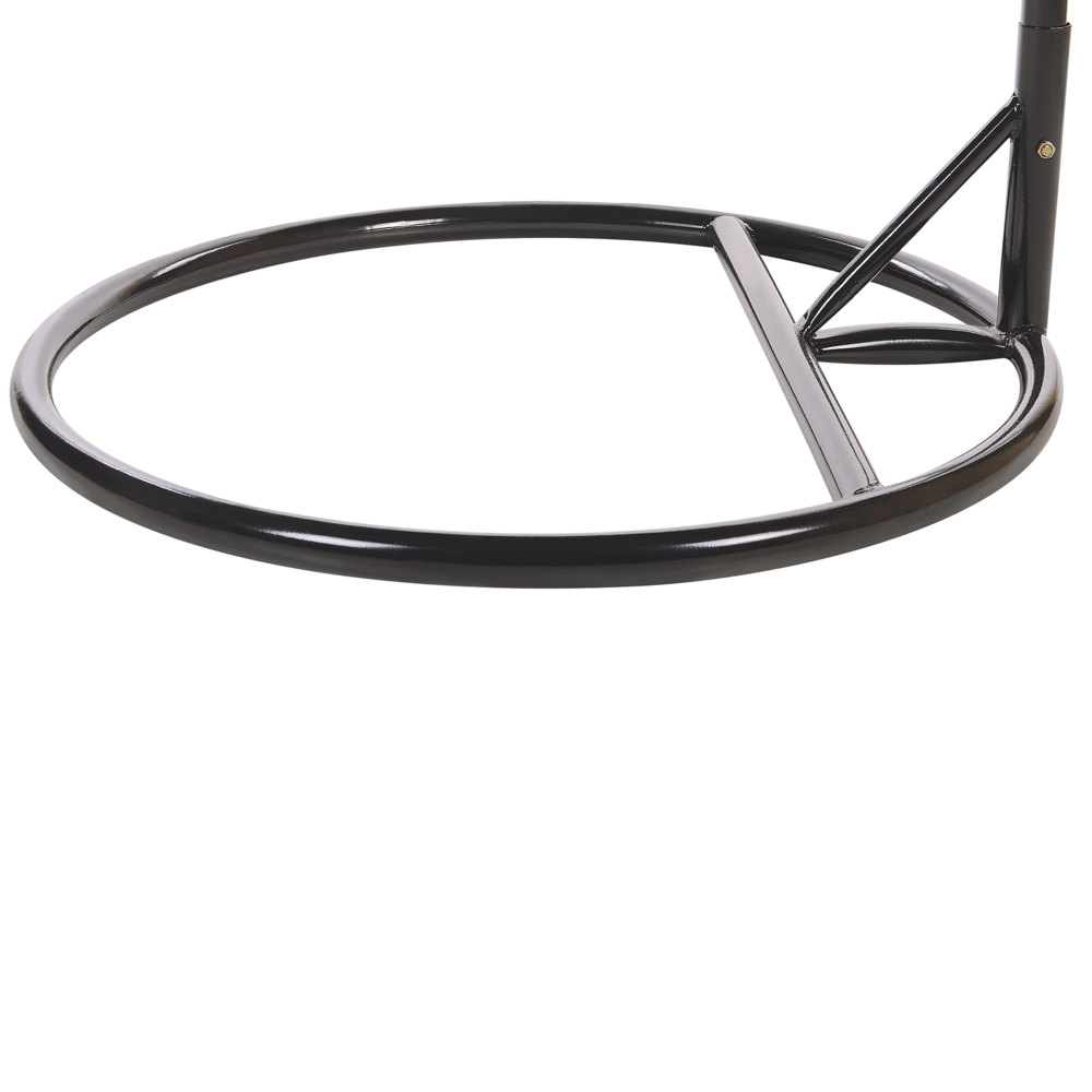 Sedia sospesa poltrona pensile in rattan Nero con struttura in metallo per interni ed esterni a forma di uovo moderna Boho