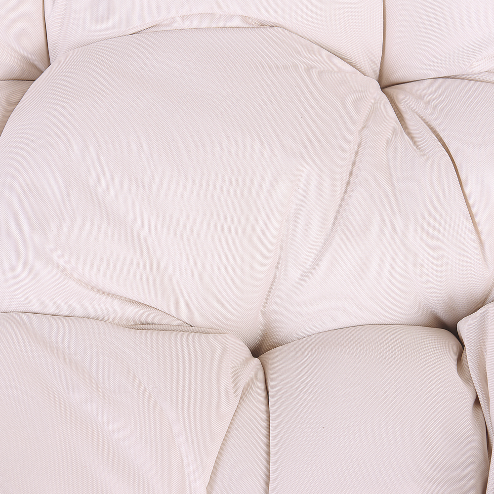 Sedia sospesa poltrona pensile in rattan beige PE altalena a forma di uovo in vimini rustico Boho