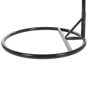 Sedia sospesa poltrona pensile in rattan beige PE altalena a forma di uovo in vimini rustico Boho