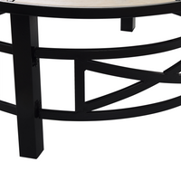 Braciere da esterno Nero con base rotonda in ceramica beige accessori barbecue da giardino