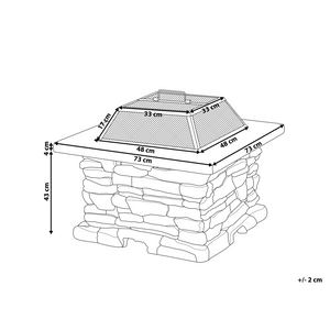 Riscaldatore per braciere grigio Nero con copertura in rete quadrata per esterni
