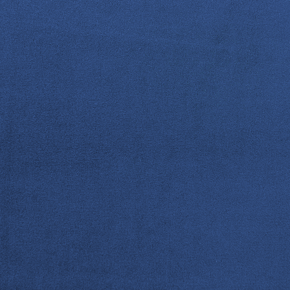 Divano Letto Rivestimento in Velluto Blu Navy 3 Posti Meccanismo Click Clack Braccioli Regolabili