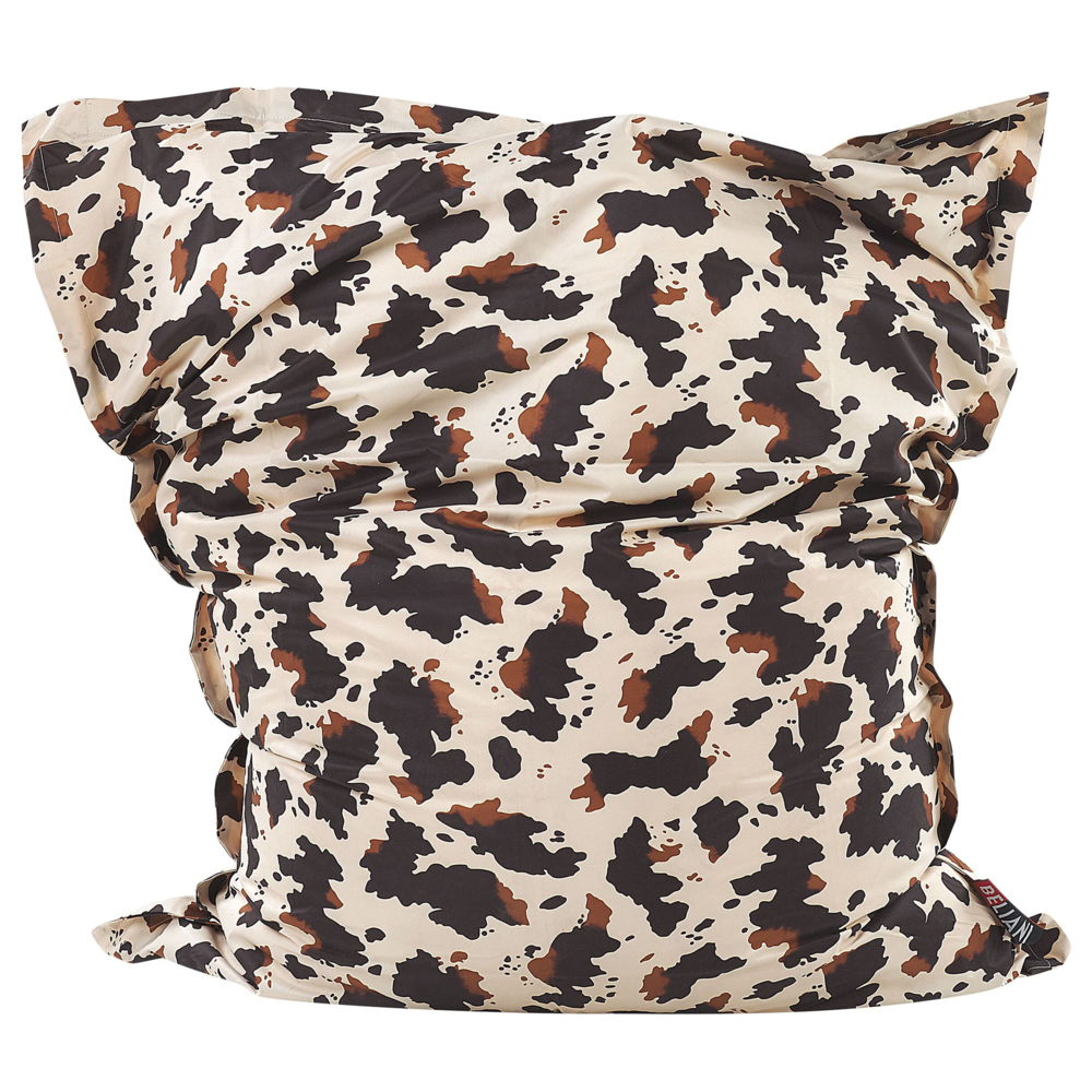 Pouf seduta poltrona sacco Grande Stampa a Mucca con Zip 140 x 180 cm