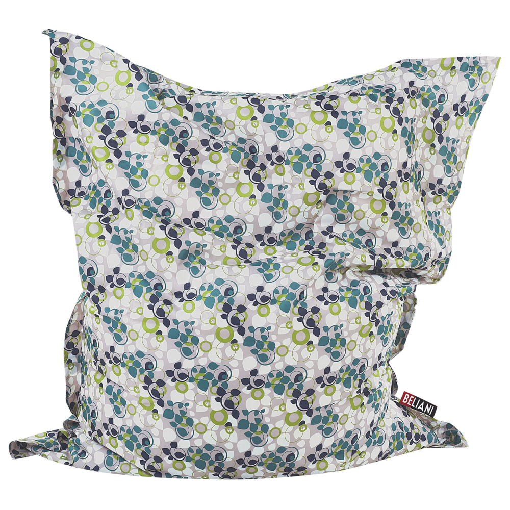 Grande Bean Bag Multicolore motivo floreale foglie per distendersi Zip gigante Beanbag