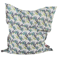 Grande Bean Bag Multicolore motivo floreale foglie per distendersi Zip gigante Beanbag