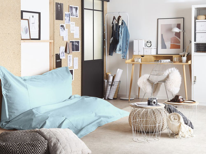 Pour Poltrona sacco extra large Pour Poltrona sacco gigante con zip a sdraio azzurro