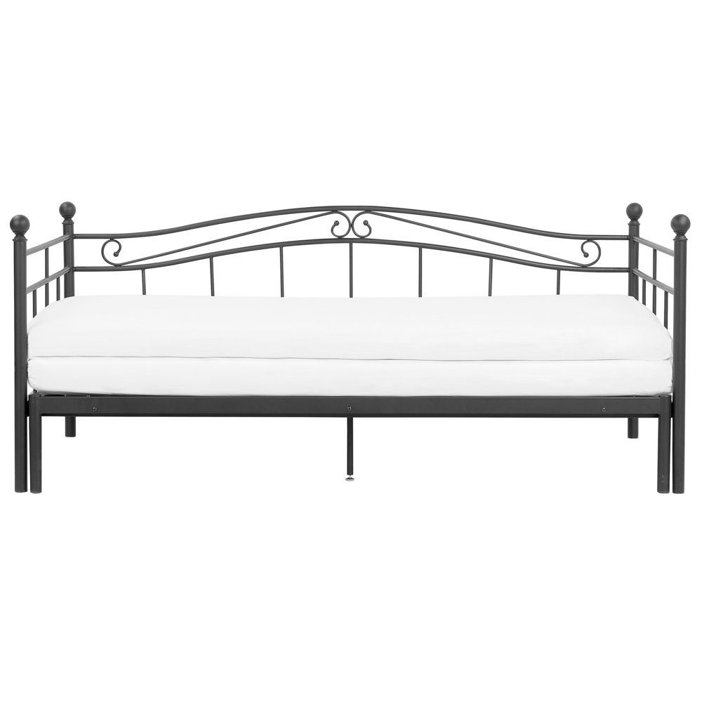 Dormeuse Letto estraibile Nero 80 - 160 x 200 cm Base a doghe estraibile Convertibile
