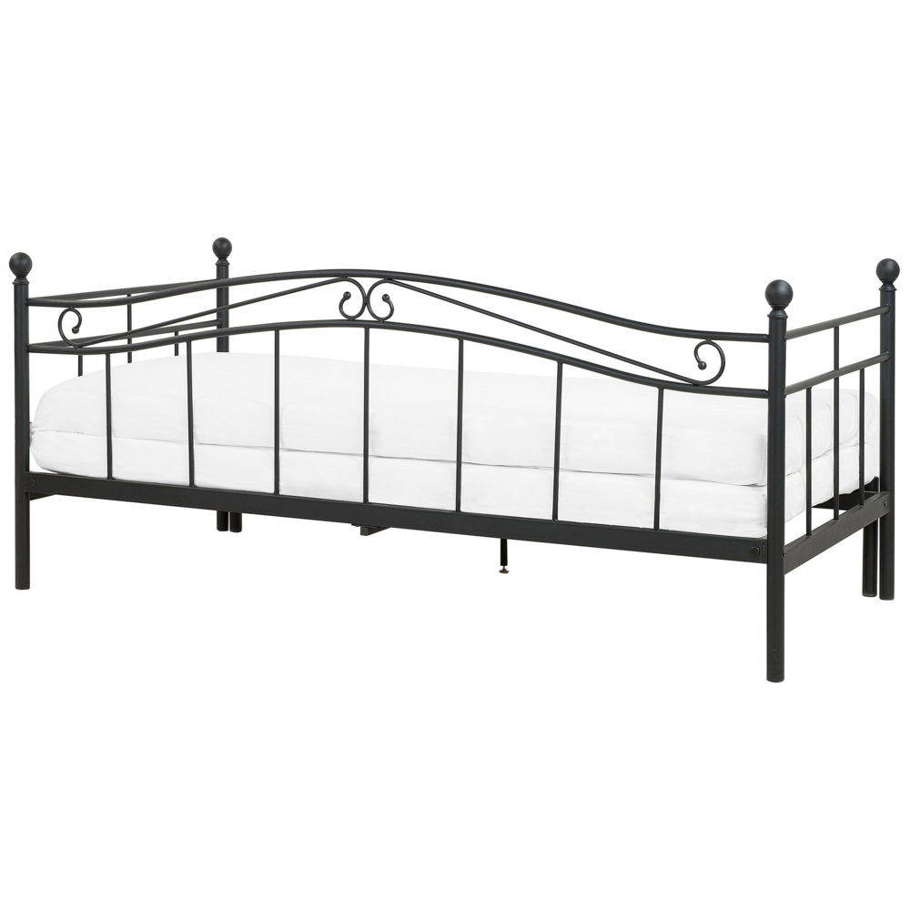 Dormeuse Letto estraibile Nero 80 - 160 x 200 cm Base a doghe estraibile Convertibile