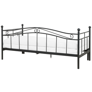 Dormeuse Letto estraibile Nero 80 - 160 x 200 cm Base a doghe estraibile Convertibile