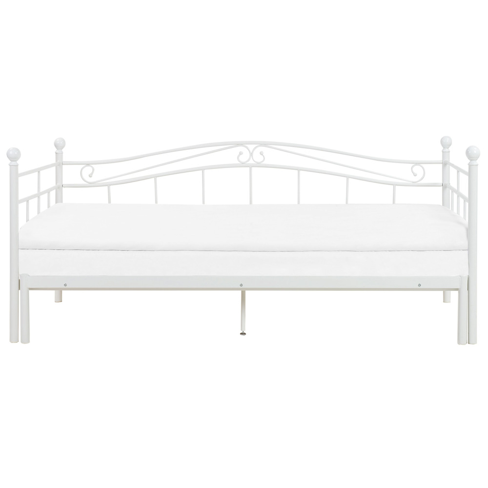 Letto a giorno estraibile Bianco Singolo da 2ft6 a King Size 5ft Base a doghe Estraibile Convertibile