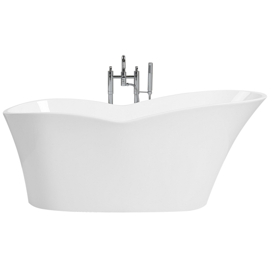 Vasca da bagno freestanding bianco lucido sanitario acrilico 1700 x 800 mm singolo ovale moderno design minimalista