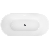 Vasca freestanding bianco lucido sanitario acrilico singolo ovale moderno design minimalista