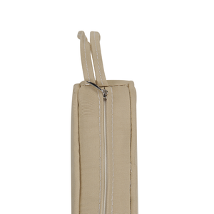 Set di 4 sedie da pranzo da giardino in alluminio marrone beige cuscini per sedili in poliestere vintage