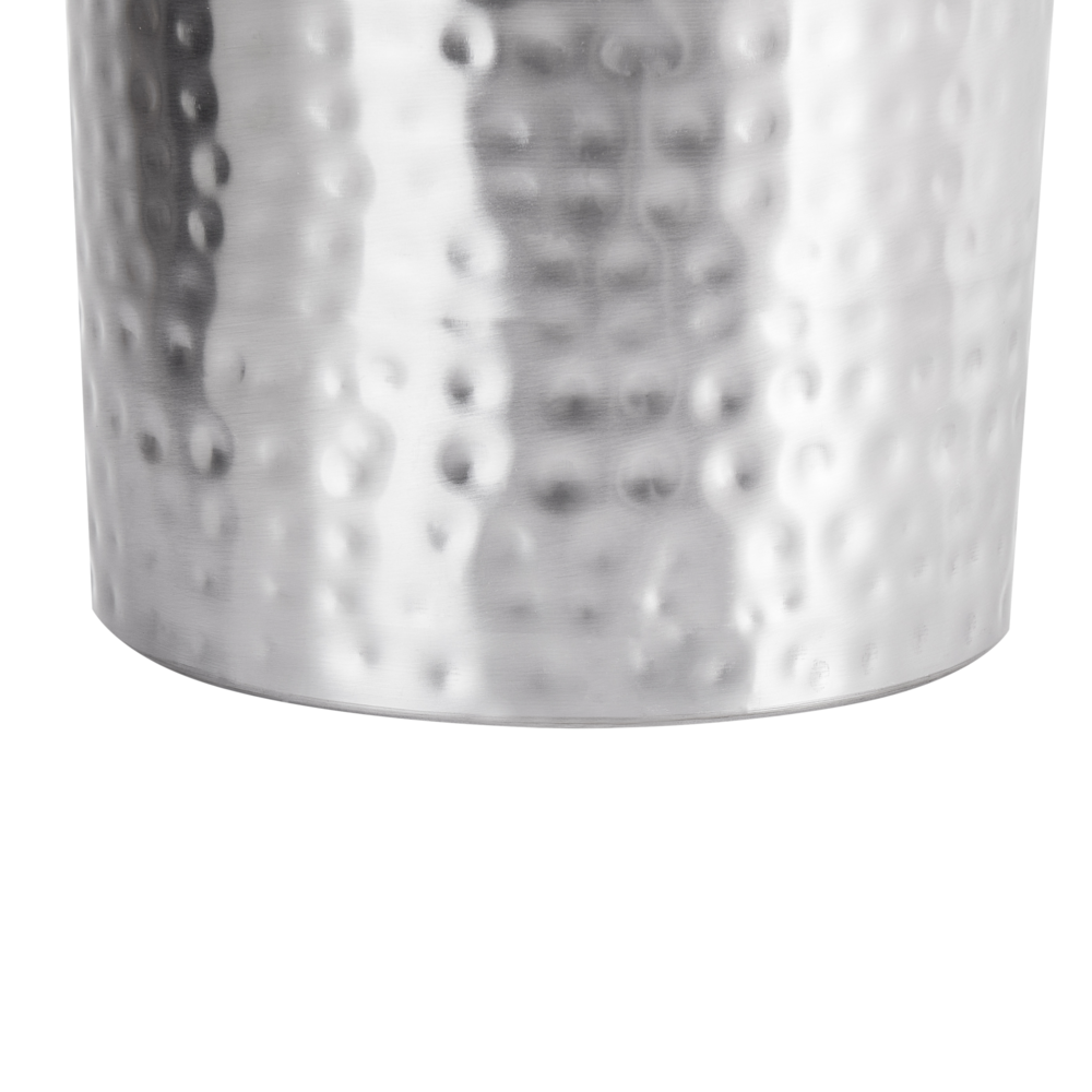 Set di 3 contenitori decorativi barattoli in alluminio argento con coperchi in legno