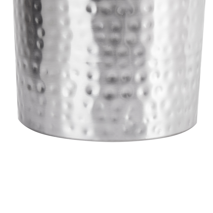 Set di 3 contenitori decorativi barattoli in alluminio argento con coperchi in legno