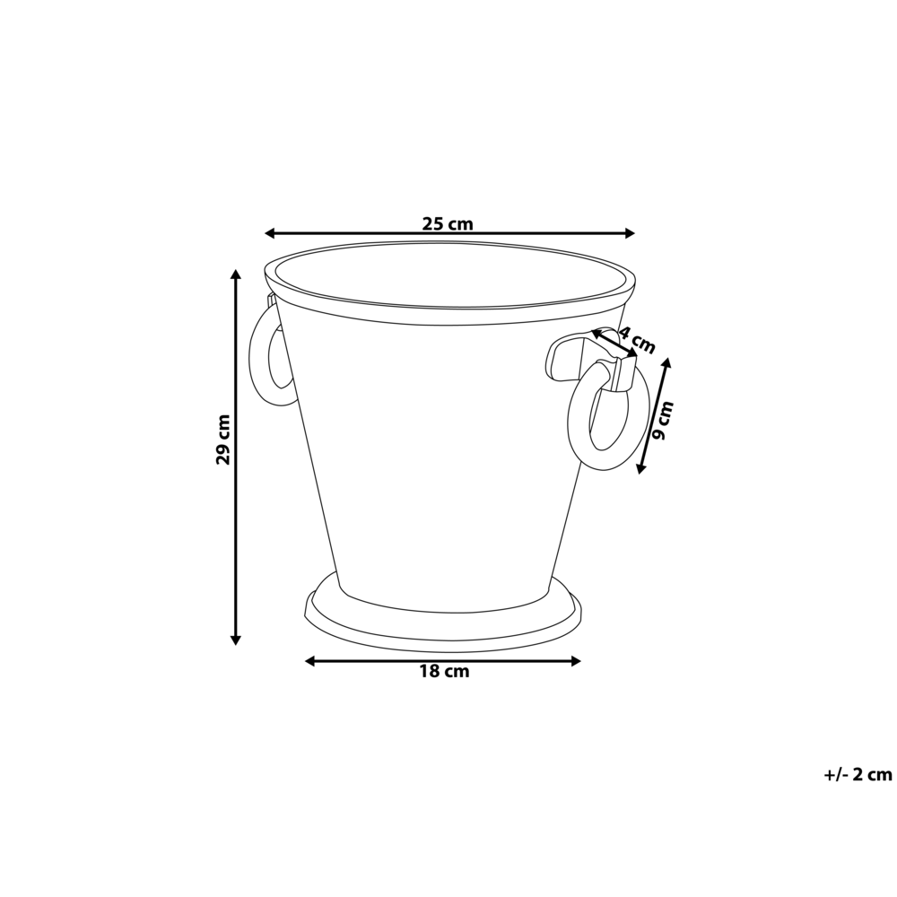 Secchiello per il ghiaccio in metallo argentato con manici Modern Champagne Cooler Accessorio per la casa glamour