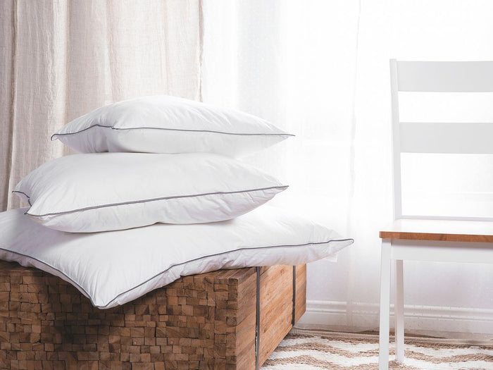 Set 2 Cuscini Letto Cotone 50 x 60 cm Morbido in stile moderno classico tradizionale