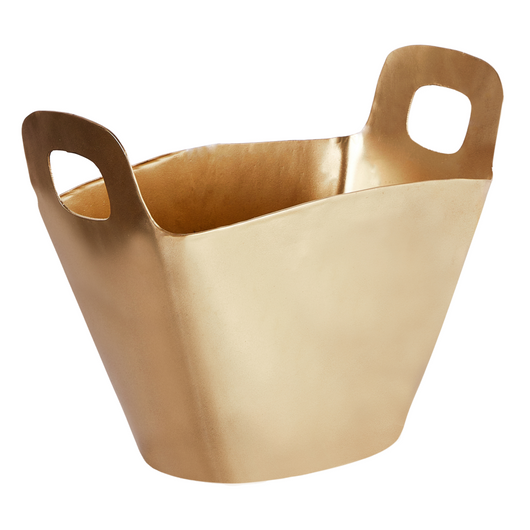 Secchiello per il ghiaccio in metallo dorato con manici Accessorio per la casa glamour moderno porta champagne