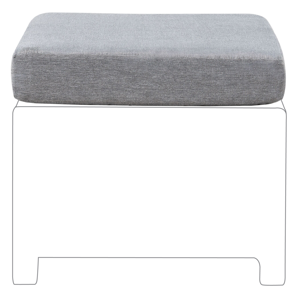 Set fodere per cuscini da esterno in tessuto grigio per mobili da giardino e federe per cuscini