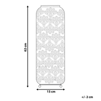 Lampada da Terra Argento Metallo Forma Cilindrica 70 cm Motivo Floreale Glam