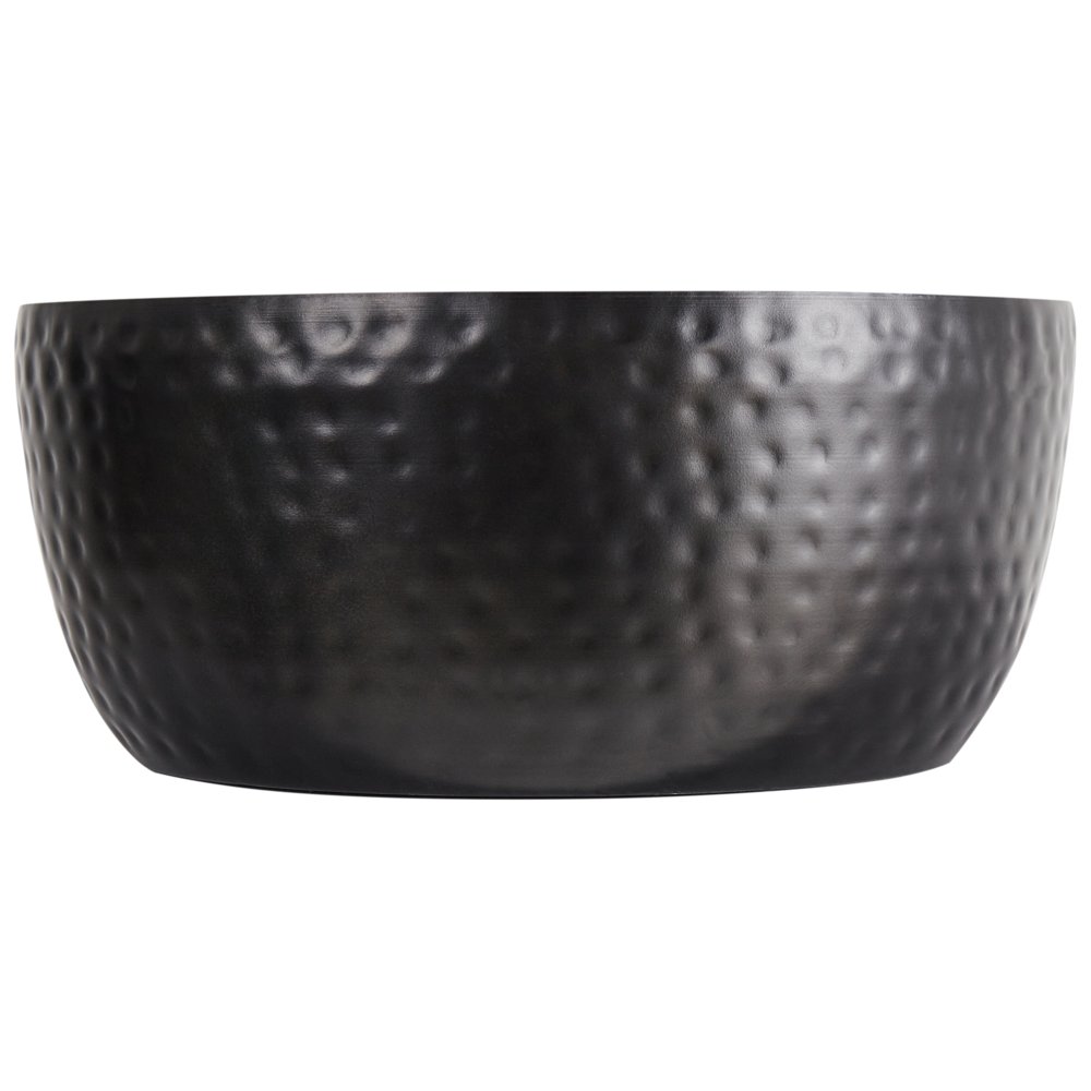 Ciotola decorativa in metallo Nero e dorato rotondo con motivo a nido d'ape  Home Decor Accessorio Glam Design