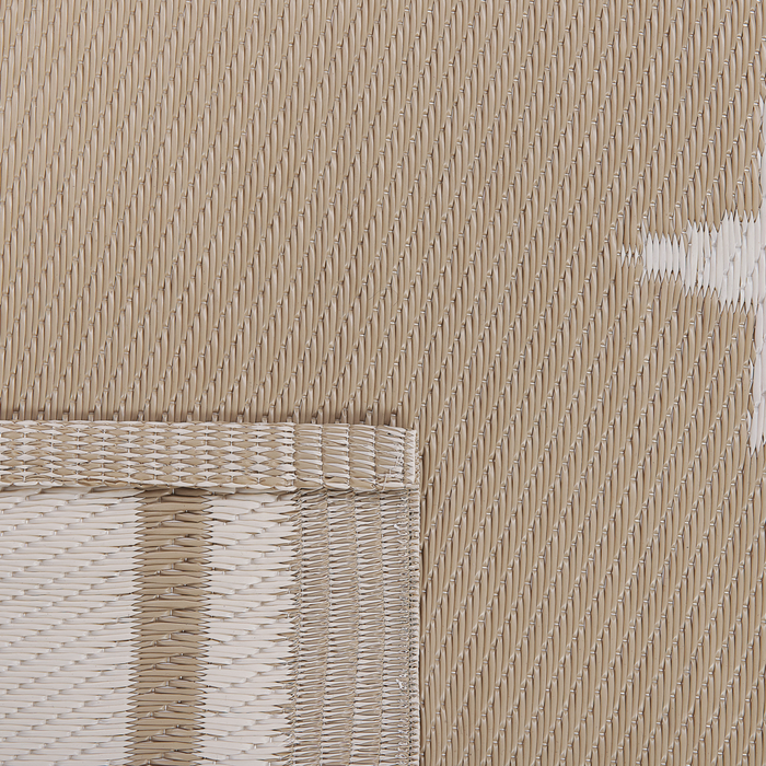 Tappeto per esterno Mat Beige Sintetico 120 x 180 cm Motivo a Stelle Eco Friendly Moderno