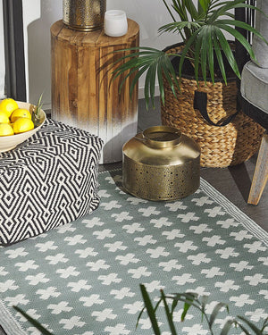 Tappeto per esterno Mat Verde Sintetico 90 x 180 cm Ecologico Moderno Minimalista