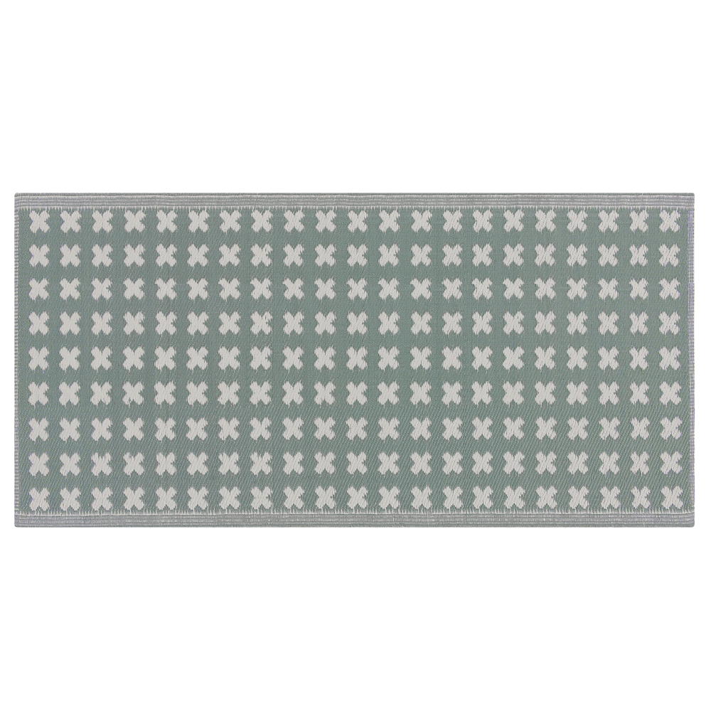 Tappeto per esterno Mat Verde Sintetico 90 x 180 cm Ecologico Moderno Minimalista