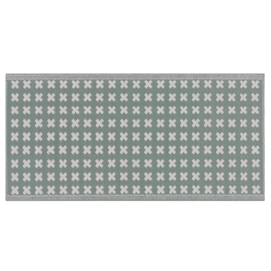 Tappeto per esterno Mat Verde Sintetico 90 x 180 cm Ecologico Moderno Minimalista