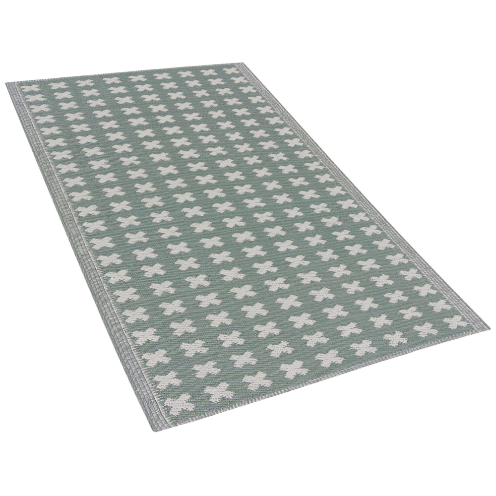 Tappeto per esterno Mat Verde Sintetico 90 x 180 cm Ecologico Moderno Minimalista