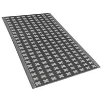Tappeto da esterno Mat Nero Sintetico 90 x 180 cm Ecologico Moderno Minimalista