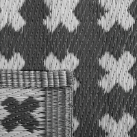 Tappeto da esterno Mat Nero Sintetico 90 x 180 cm Ecologico Moderno Minimalista