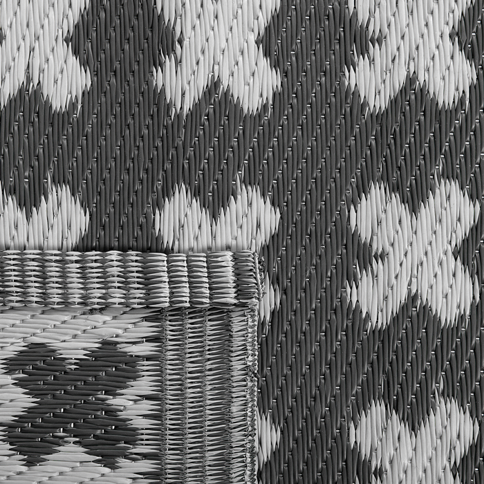 Tappeto da esterno Mat Nero Sintetico 90 x 180 cm Ecologico Moderno Minimalista