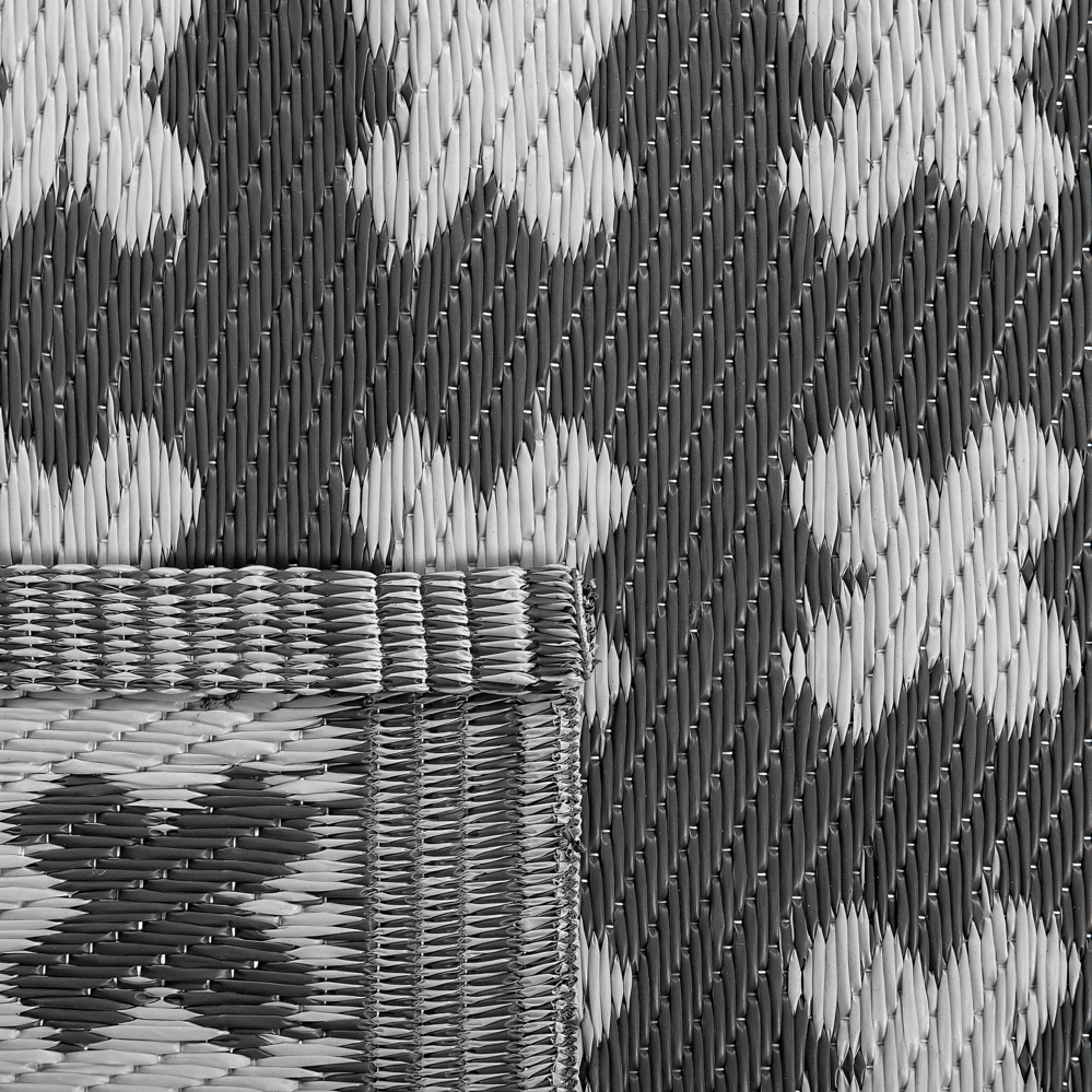 Tappeto da esterno Mat Nero Sintetico 90 x 180 cm Ecologico Moderno Minimalista