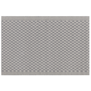 Tappeto per esterni Grigio Materiali sintetici Rettangolare 60 x 90 cm Motivo Chevron Accessori per balconi