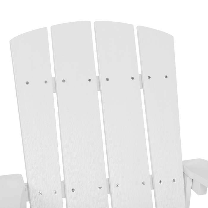 Sedia da giardino in plastica bianca in legno resistente agli agenti atmosferici in stile moderno