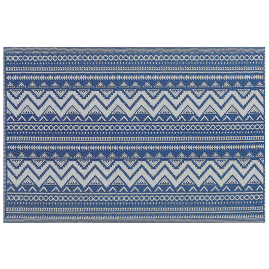 Tappeto per esterno Mat Blu Sintetico 120 x 180 cm Ecologico Scandinavo Moderno Minimalista