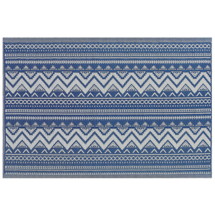 Tappeto per esterno Mat Blu Sintetico 120 x 180 cm Ecologico Scandinavo Moderno Minimalista
