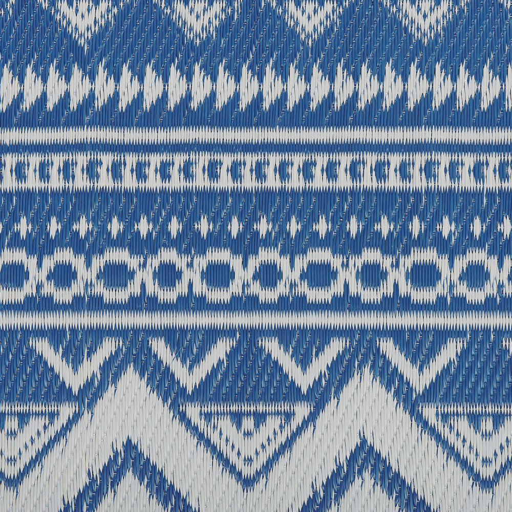 Tappeto per esterno Mat Blu Sintetico 120 x 180 cm Ecologico Scandinavo Moderno Minimalista