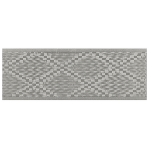 Tappeto per esterni grigio 60 x 105 cm tessuto jacquard patio terrazza soggiorno interno