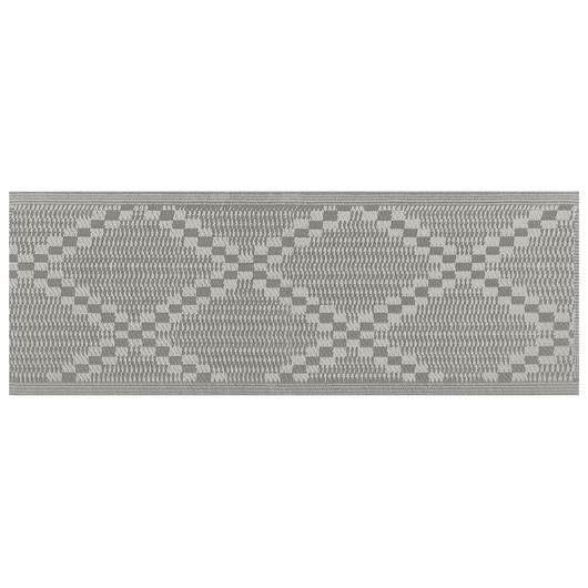 Tappeto per esterni grigio 60 x 105 cm tessuto jacquard patio terrazza soggiorno interno