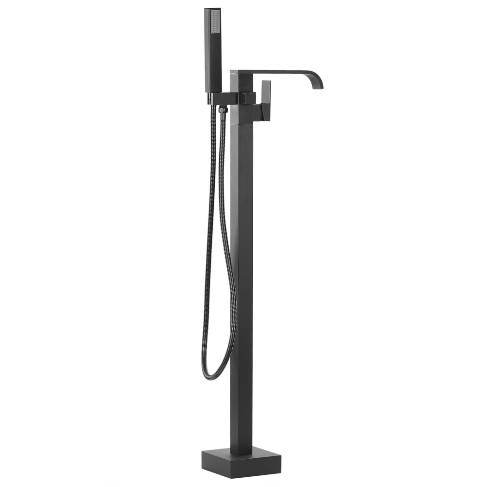 Miscelatore vasca da bagno di colore Nero Opaco cromato freestanding stile moderno